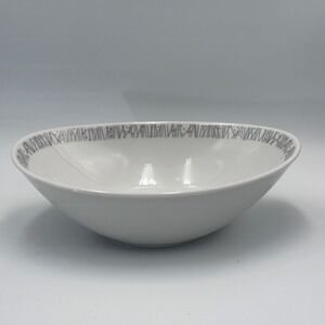 Schonwald Germany 272 Porcelain Serving Bowl Mid Century Modern Geometric Rim
